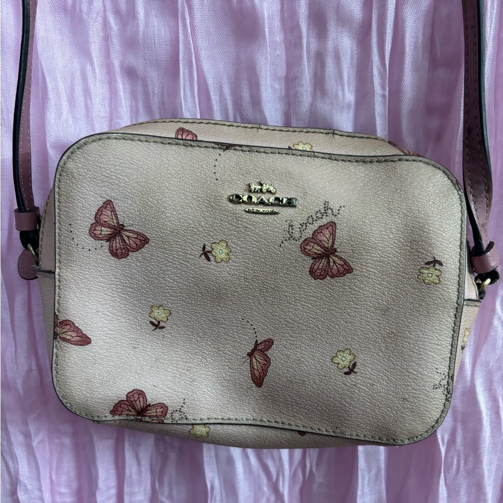 Coach Pink Butterfly Crossbody Bag